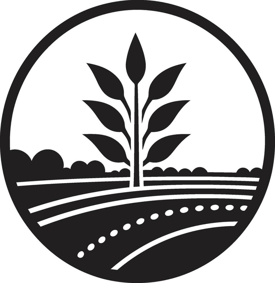 Harvest Heritage Farming Vector Emblem Homestead Harmony Agriculture Emblem Vector