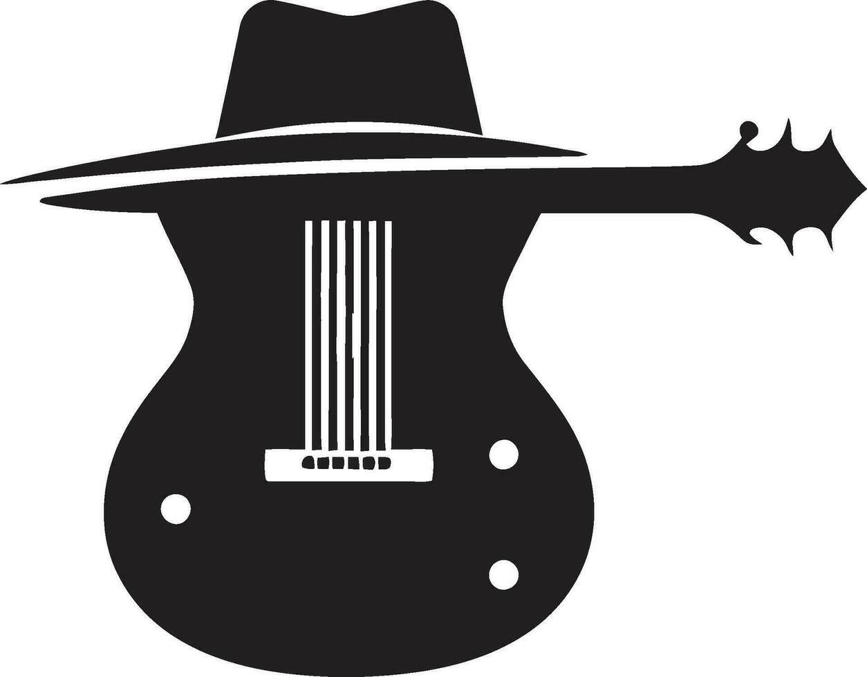 vibrante versos guitarra logo icono musical mezcla vector guitarra logo