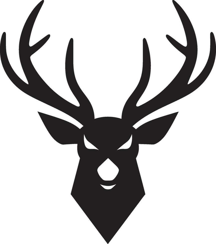 Rustic Elegance Deer Head Logo Design Art Elegant Wilderness Deer Head Emblem Vector