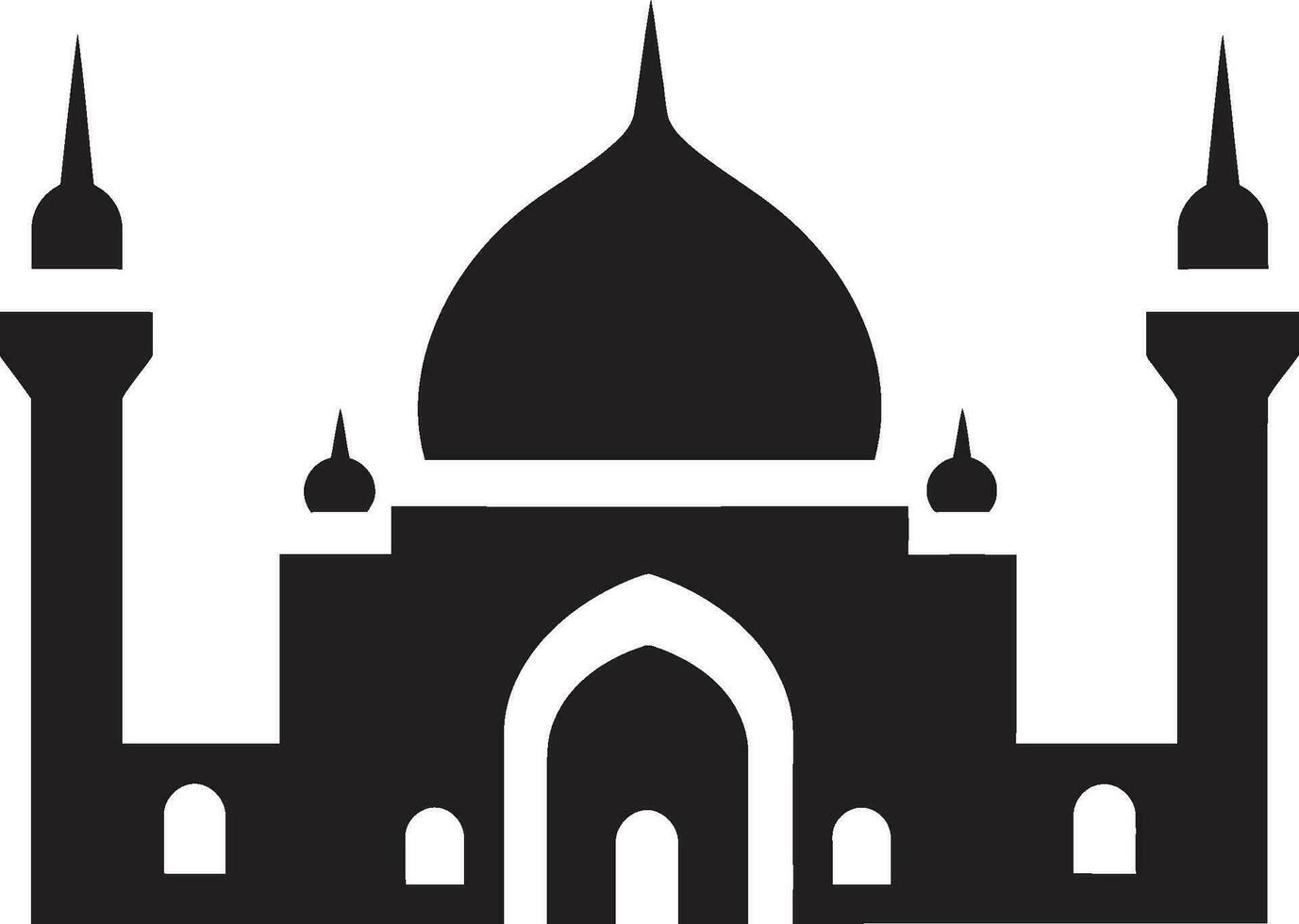 santificado contraste icónico mezquita emblema mezquita majestad emblemático logo vector