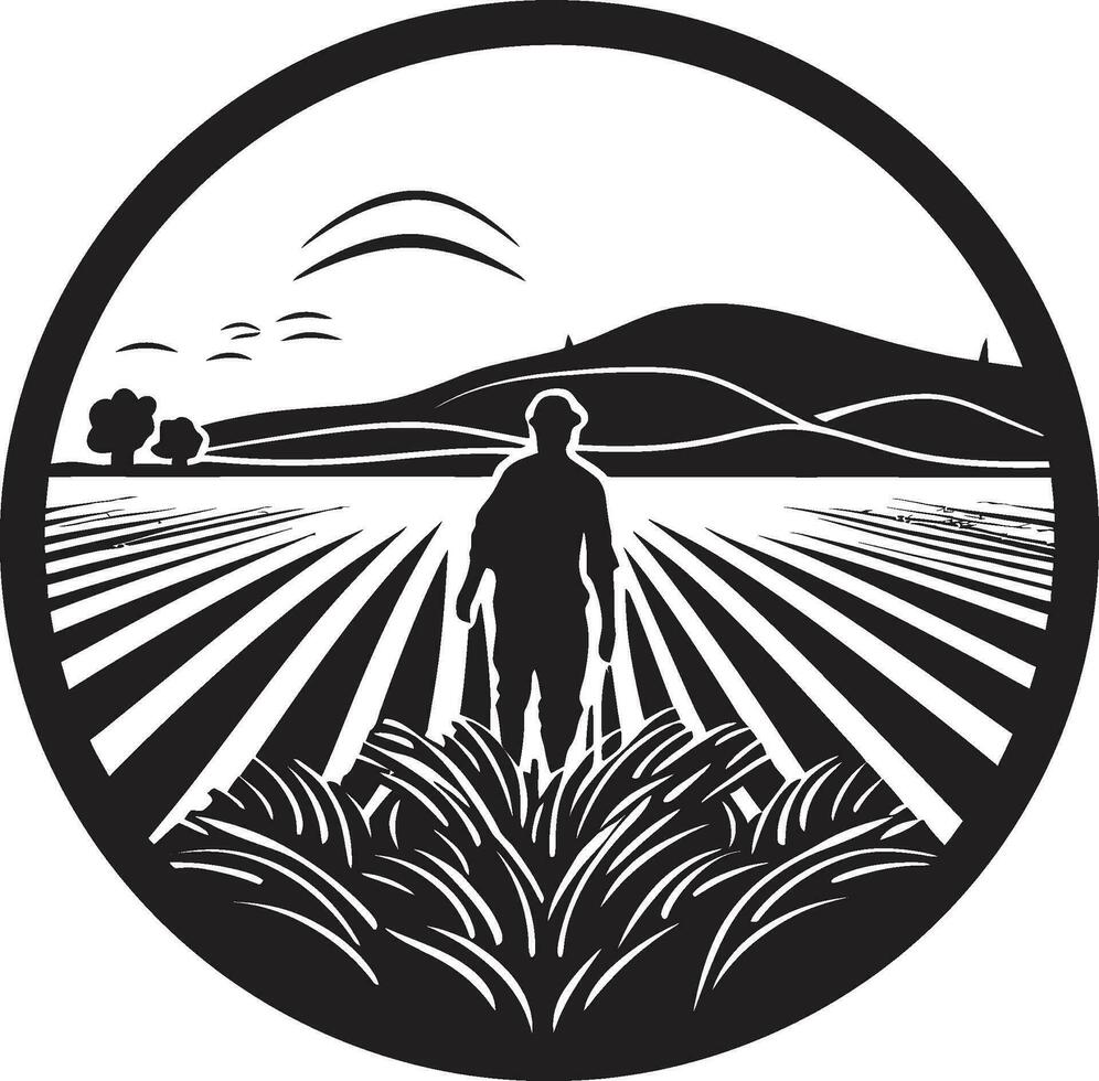 agronomía arte agricultura logo vector icono alquería icono agricultura emblema diseño