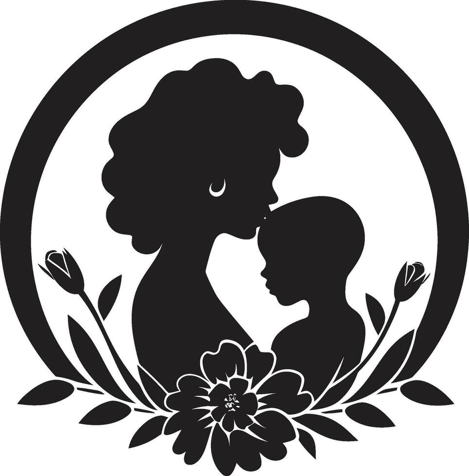 Unconditional Care Mothers Day Vector Nurturing Moments Logo of Motherhood