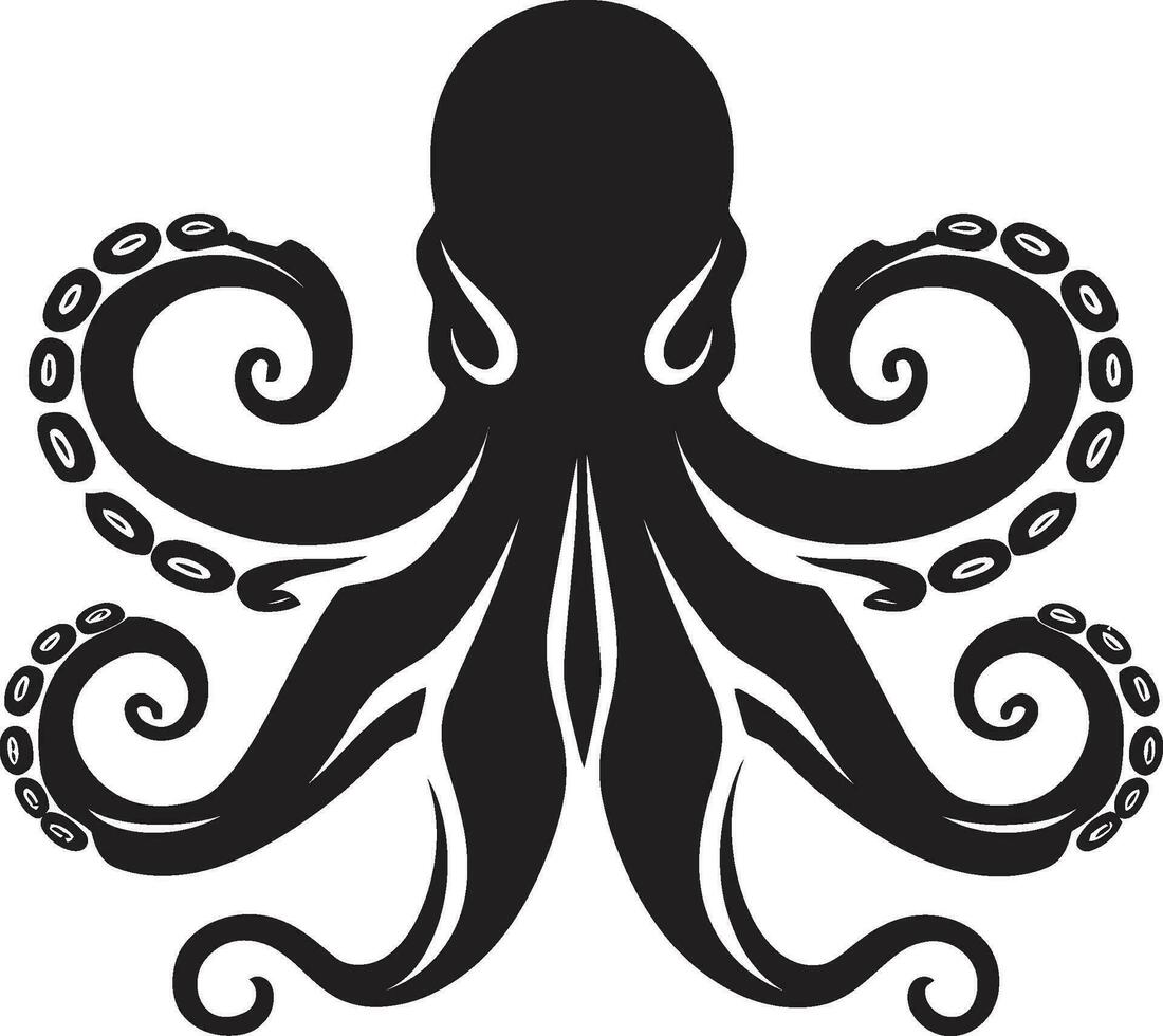 cefalópodo encanto icónico pulpo vector oceánico Odisea pulpo logo diseño