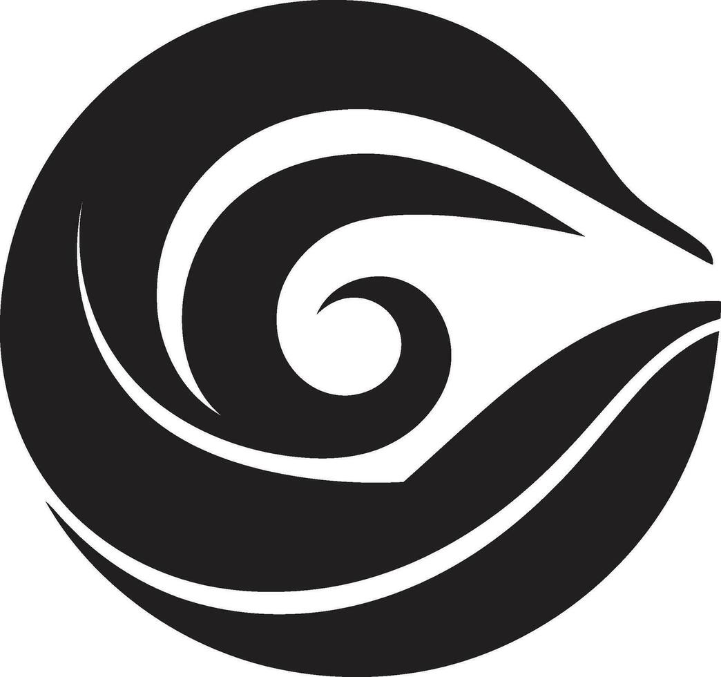 Liquid Lineage Water Wave Emblematic Icon Zen Wave Minimalist Logo Vector
