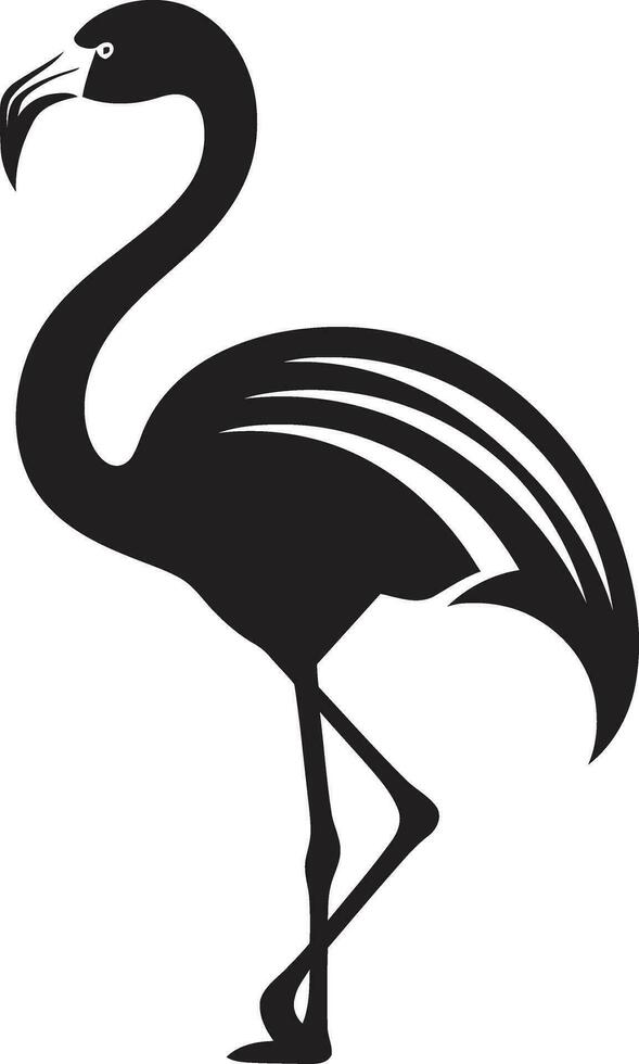 Pink Paradise Flamingo Logo Design Vector Tropical Tranquility Bird Emblem Vector Design