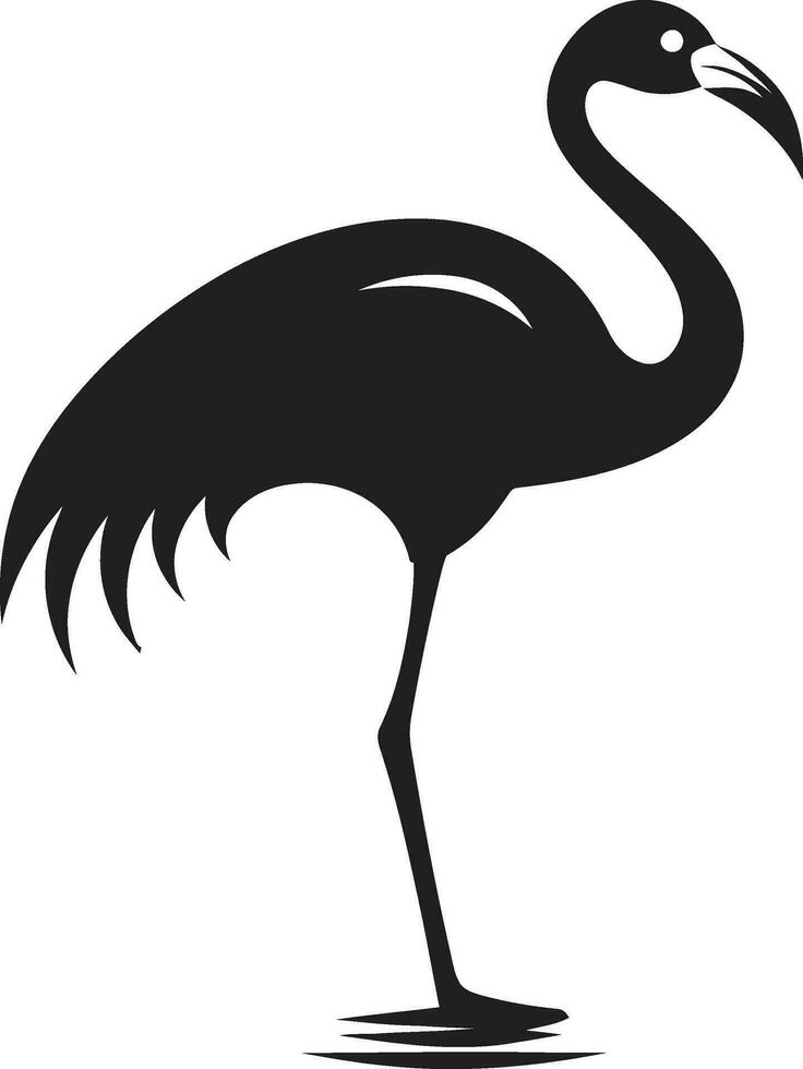 coral encanto flamenco logo vector ilustración flamenco finura pájaro emblema vector diseño