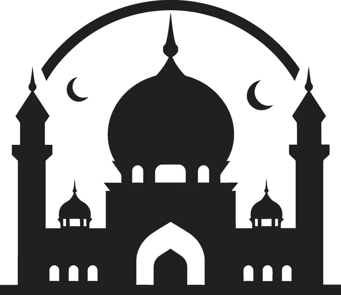 reverente reino mezquita emblemático diseño adivinar diseño icónico mezquita vector