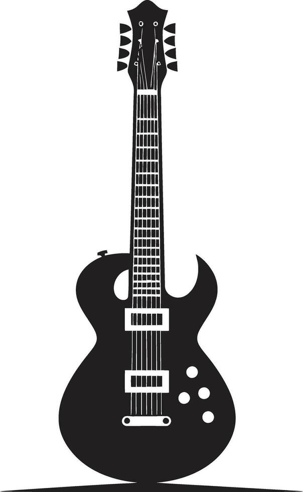 Rhythmic Radiance Guitar Icon Design Vector Musical Majesty Guitar Logo Vector Illustration