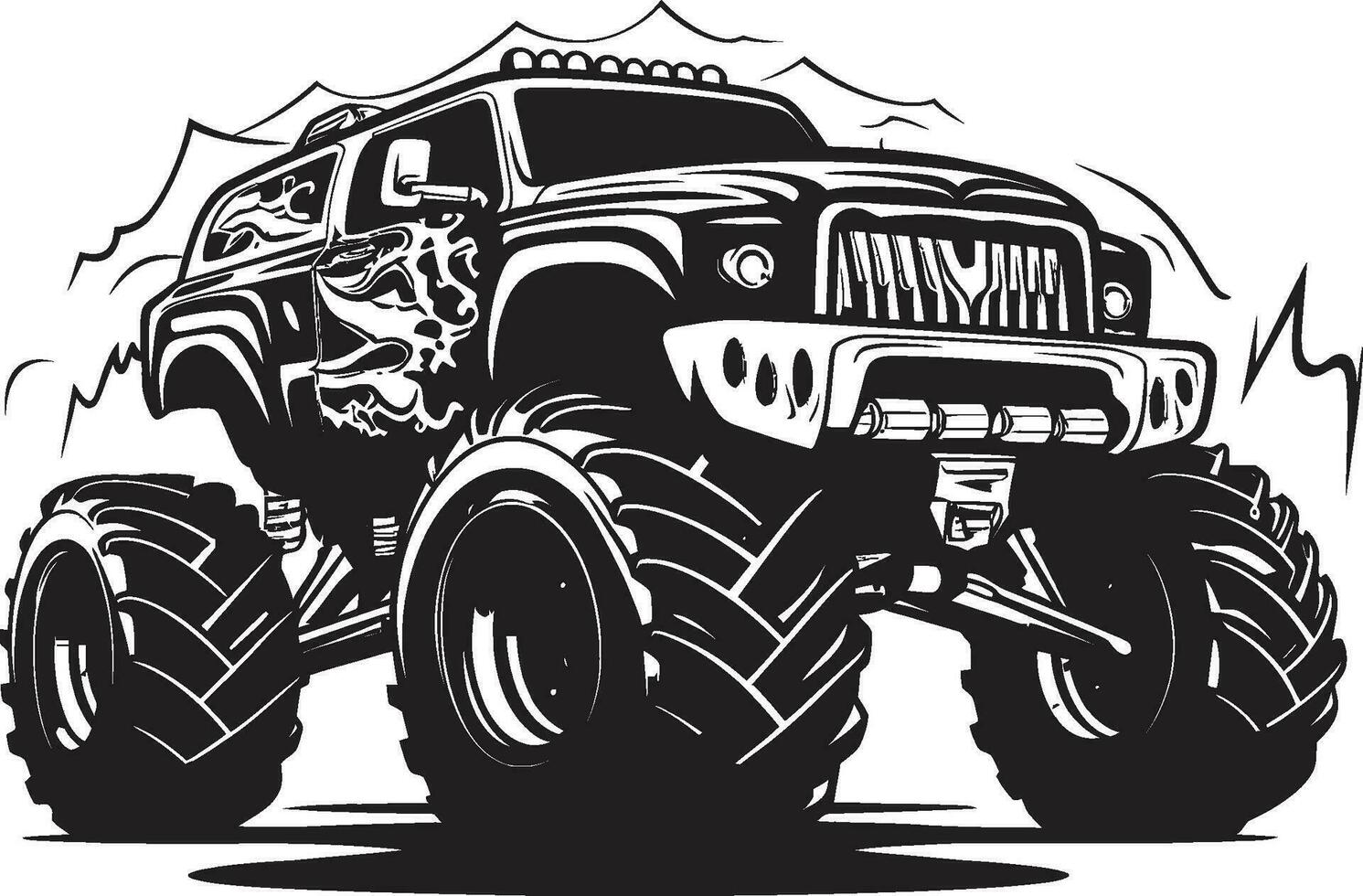 Off Road King Truck Emblematic Design Mighty Wheels Iconic Truck Logo vector