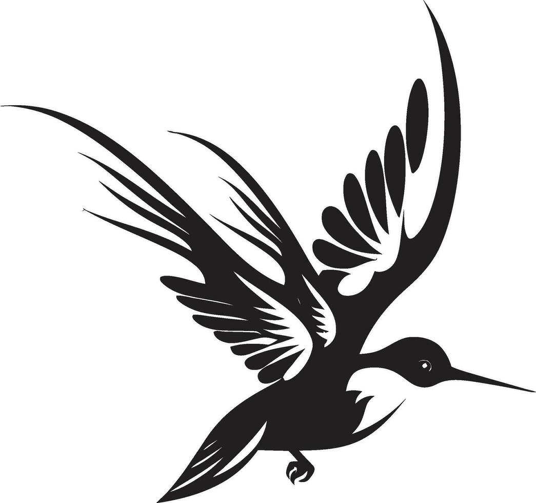 Swift Serenade Hummingbird Icon Design Winged Whispers Hummingbird Logo Vector
