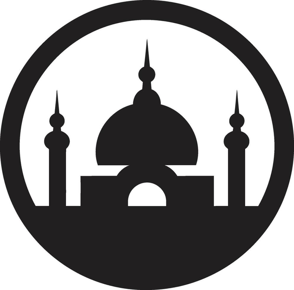 Divine Design Iconic Mosque Vector Celestial Charm Emblematic Mosque Icon