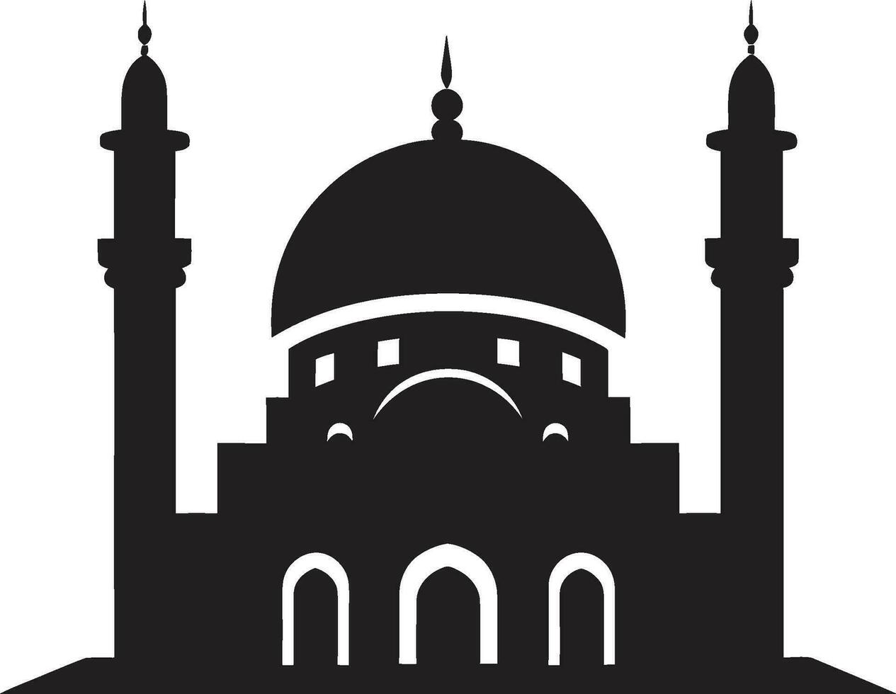 santificado serenidad emblemático mezquita icono alminar majestad mezquita emblemático diseño vector