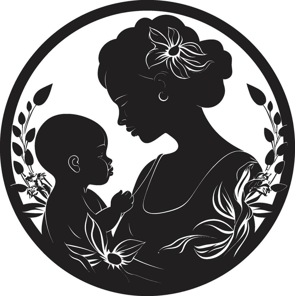 Unconditional Care Mothers Day Vector Nurturing Moments Logo of Motherhood