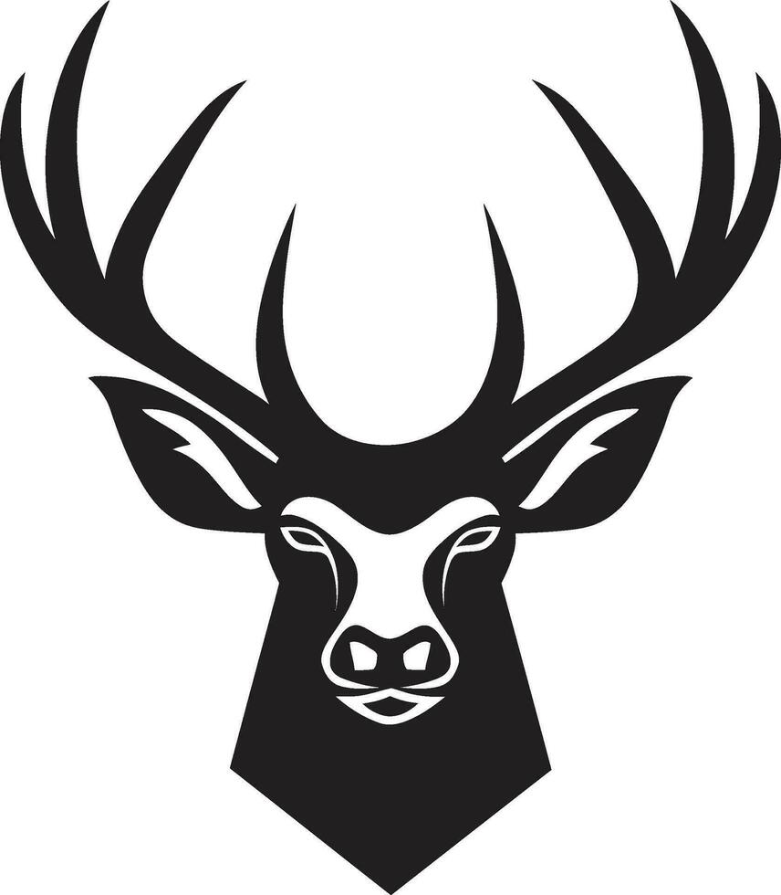 Symbolic Stag Deer Head Icon Design Vector Elegance of the Wild Deer Head Logo Design Art