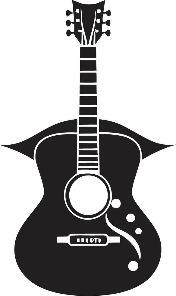 acústico armonía vector guitarra diseño sereno paisajes sonoros emblemático guitarra icono
