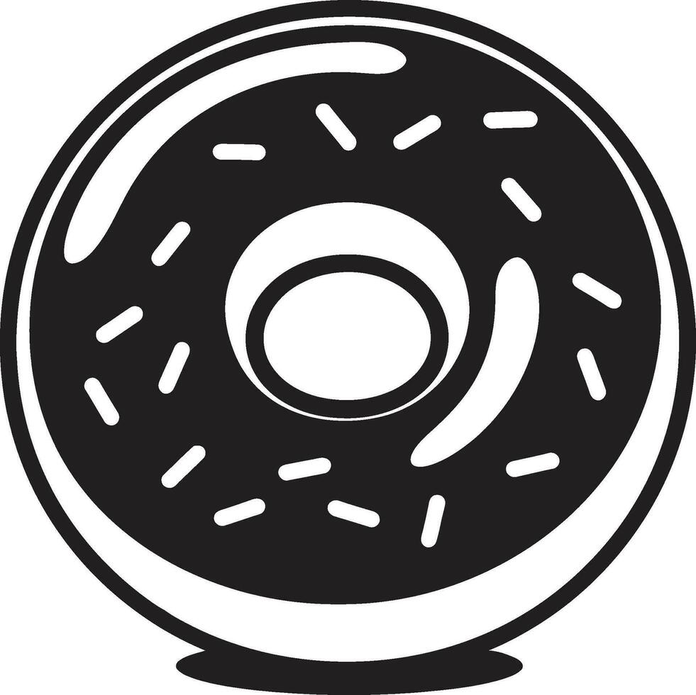 Sugary Sensation Donut Logo Design Frosted Fusion Donut Iconic Emblem vector