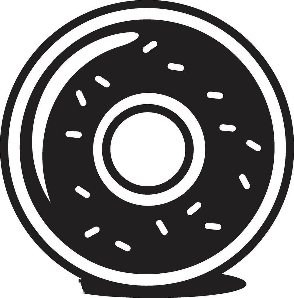 azucarado sensación rosquilla logo diseño escarchado fusión rosquilla icónico emblema vector