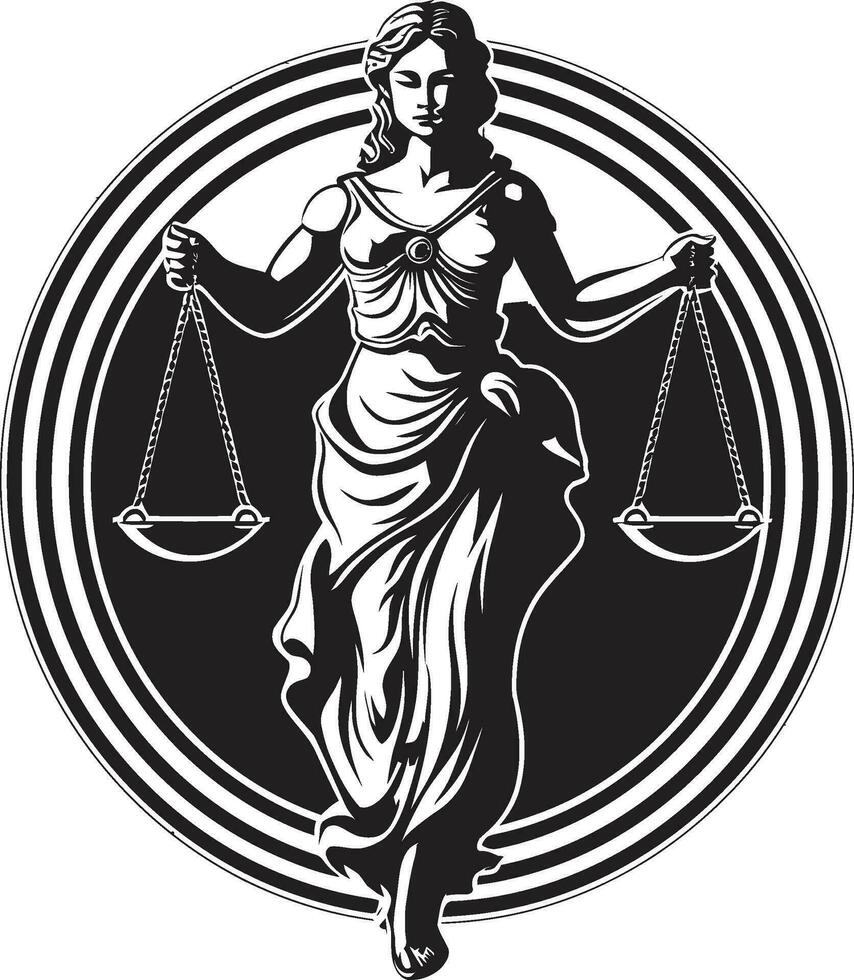 Judicial Grace Justice Lady Vector Virtuous Vigilance Iconic Justice Lady