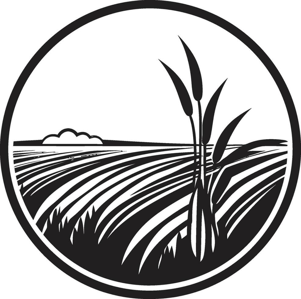 cultivado cresta agricultura logo vector gráfico cosecha matices agricultura logo diseño vector