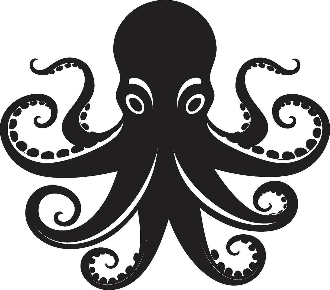 Cephalopod Canvas Logo Vector Icon Oceanic Overture Octopus Emblem Design