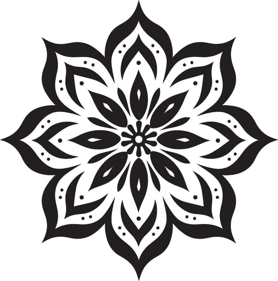 Ethereal Elegance Emblematic Mandala Design Tranquil Tondo Iconic Mandala Emblem vector