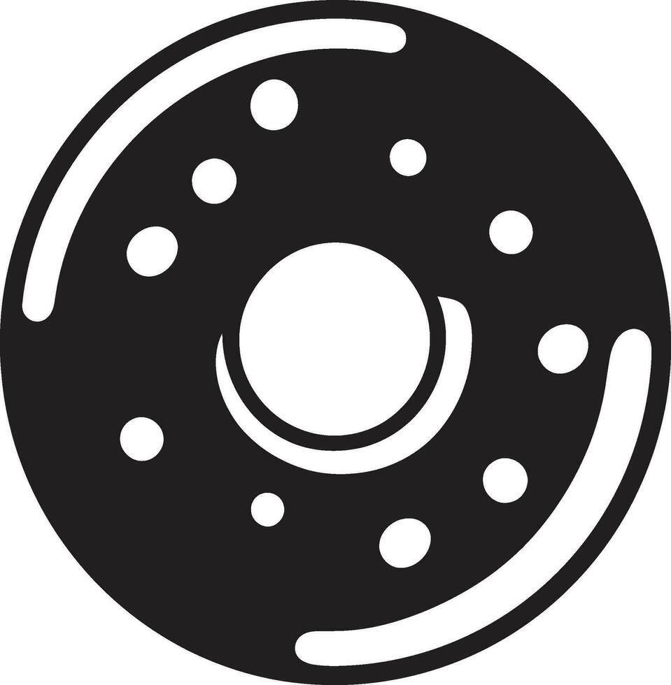 Frosted Fusion Donut Iconic Emblem Doughy Delight Logo Vector Icon