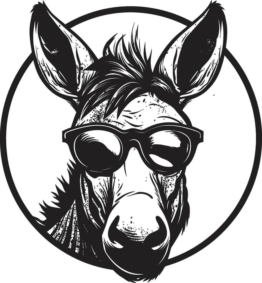 de confianza corredor Burro icónico emblema seguro culo logo vector icono