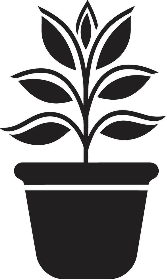 Greenery Glory Plant Logo Design Flora Flourish Emblematic Plant Icon vector