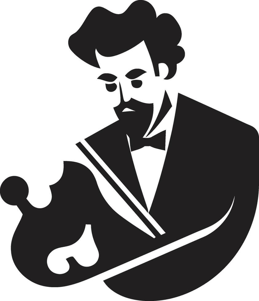 Acoustic Aura Guitar Player Vector Icon Rhythm Rapture Musician Logo Graphic