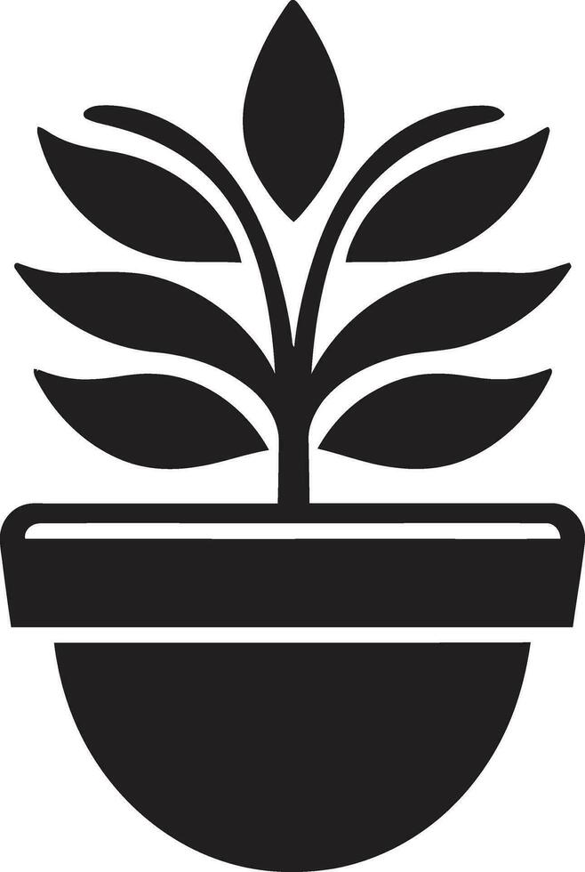 Evergreen Elegance Emblematic Plant Icon Photosynthetic Pride Logo Vector Icon