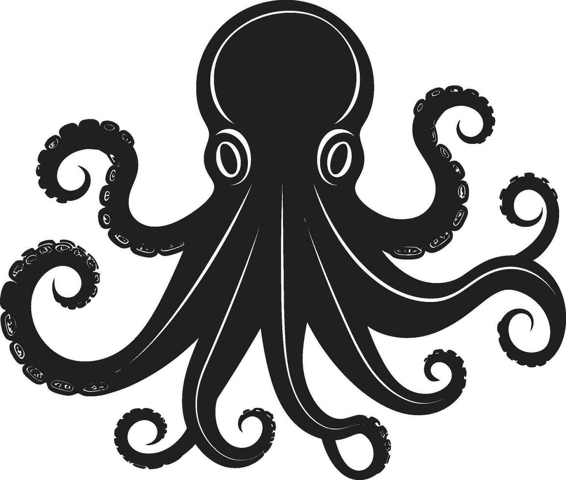 Tentacle Tango Octopus Icon Vector Abyssal Artistry Octopus Logo Design