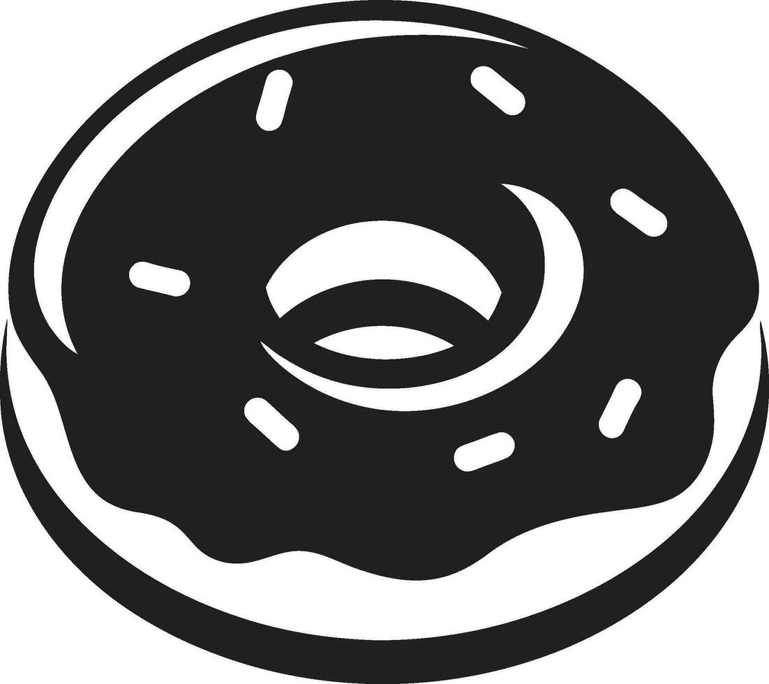 azucarado sensación rosquilla logo diseño escarchado fusión rosquilla icónico emblema vector