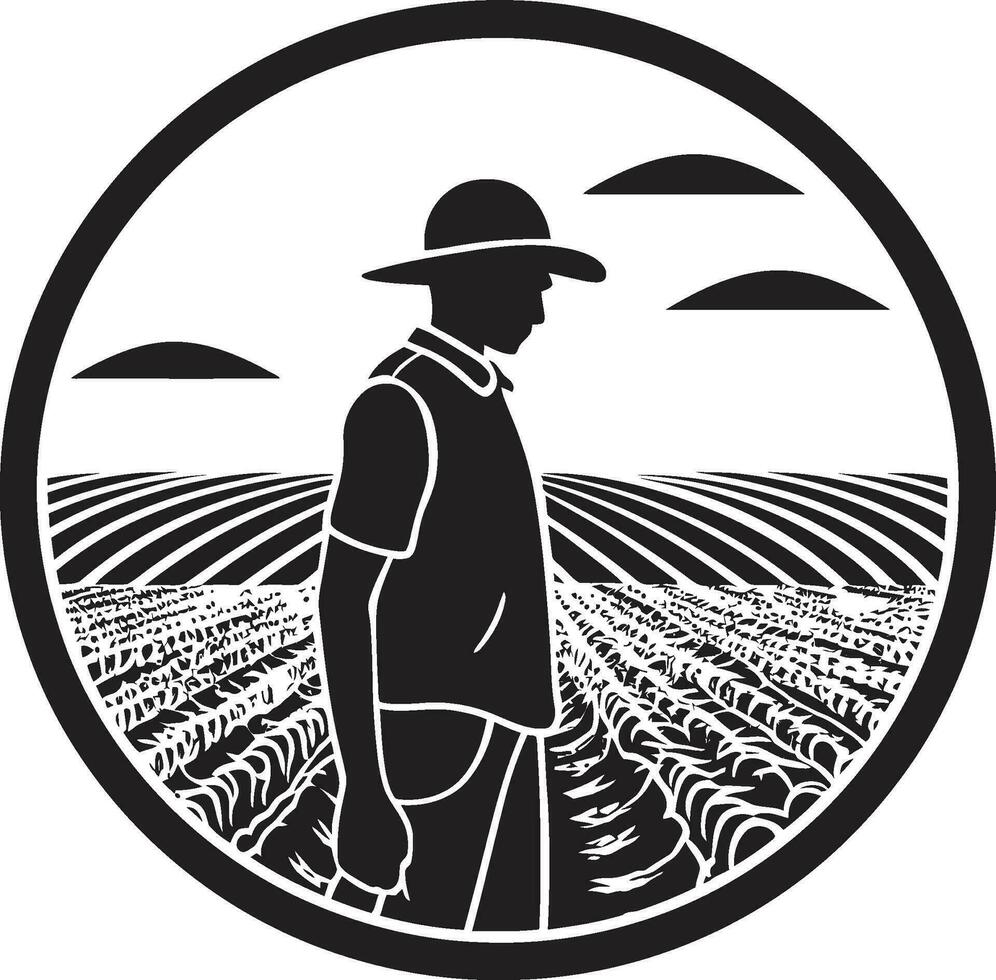 alquería icono agricultura emblema vector cosecha patrimonio agricultura logo diseño vector