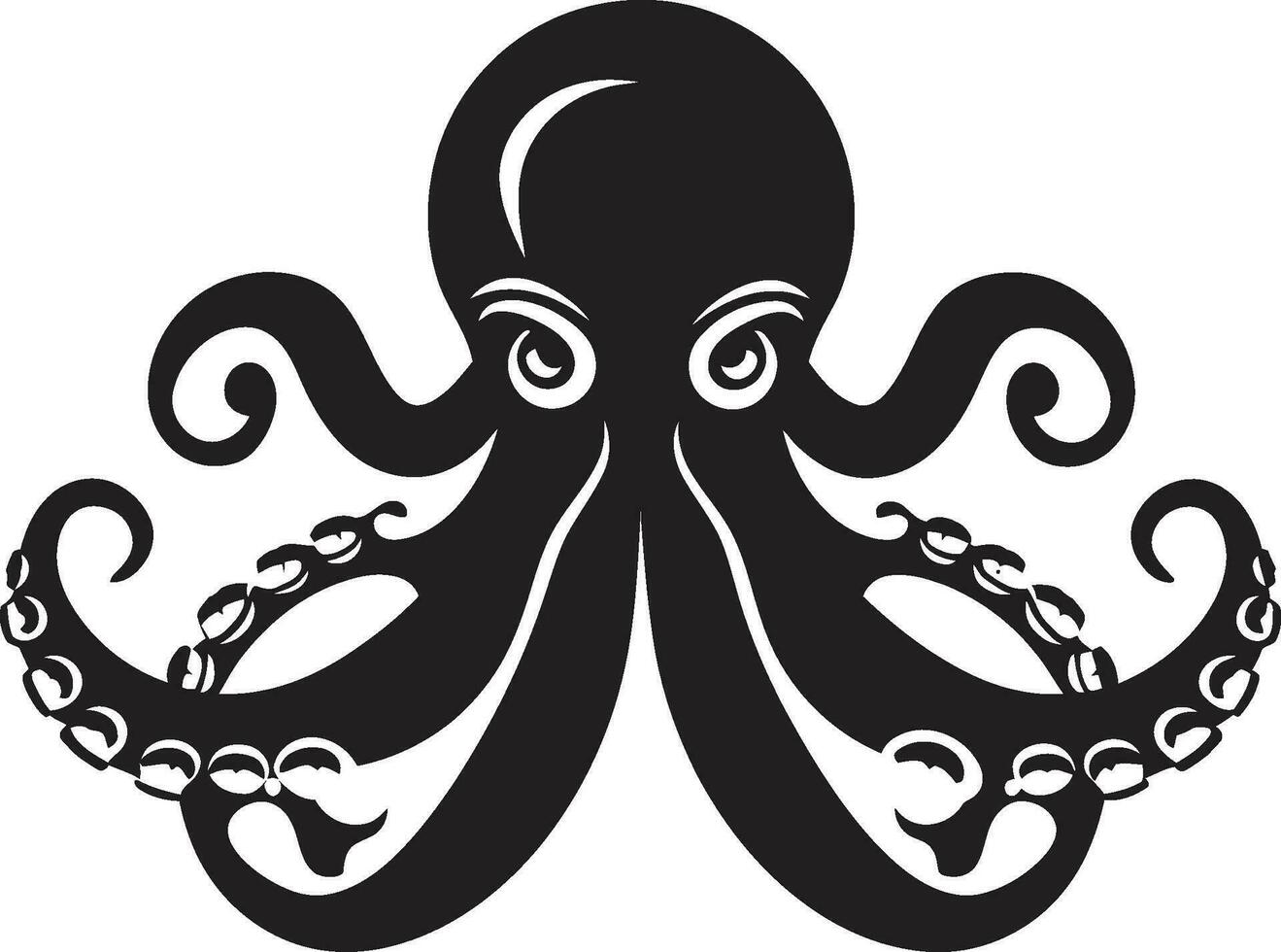 Oceanic Oracles Logo Vector Icon Aquatic Aesthetics Octopus Emblem Design