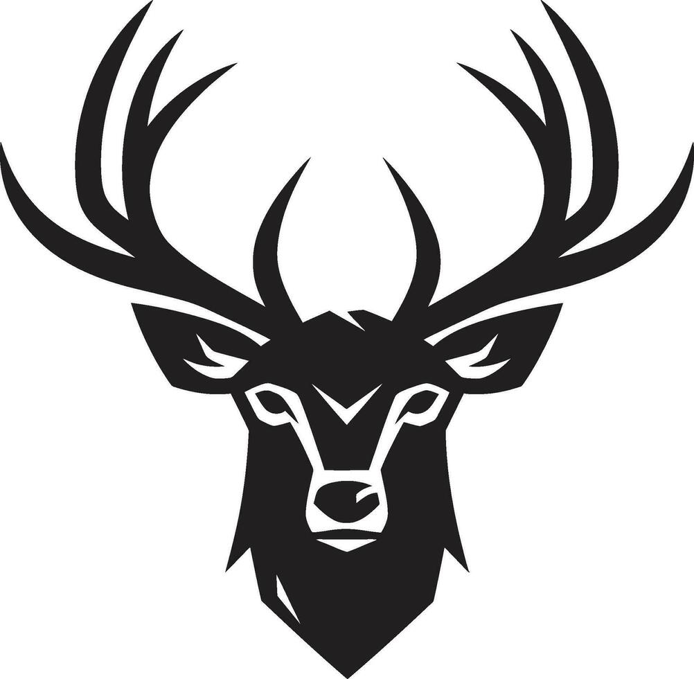 majestuoso icono ciervo cabeza emblema vector Arte bosque elegancia ciervo cabeza vector ilustración