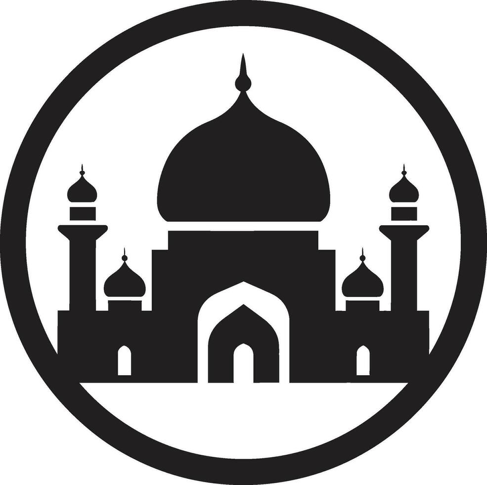 Islamic Marvel Mosque Iconic Design Ethereal Elegance Mosque Logo Vector