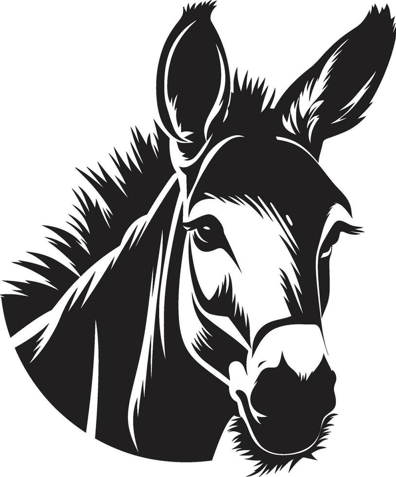 seguro culo Burro logo vector icono testarudo fuerza Burro emblema diseño