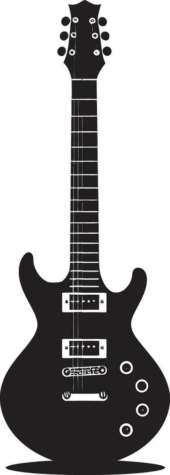 Acoustic Harmony Guitar Logo Design Icon Serene Soundscapes Guitar Iconic Emblem vector