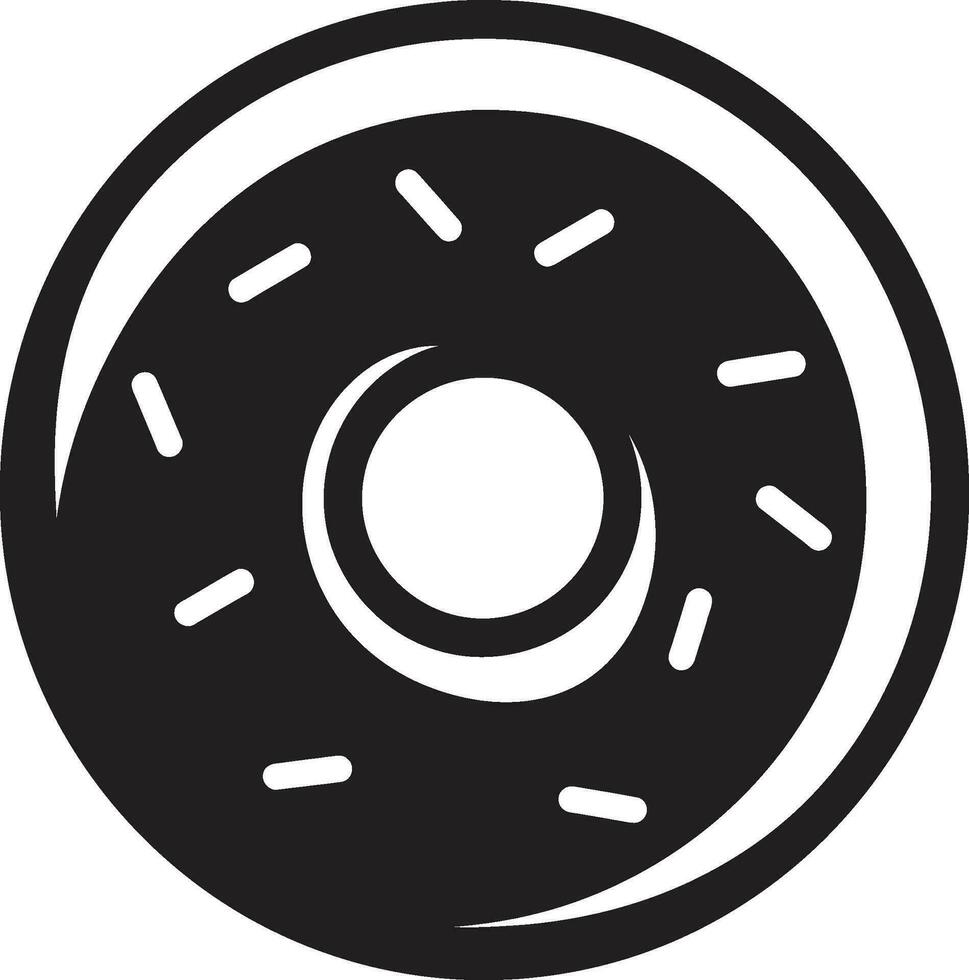 escarchado fusión rosquilla icónico emblema pastoso deleite logo vector icono