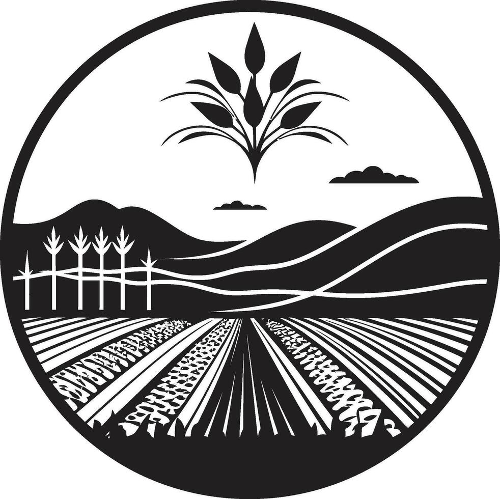 Rural Rhythms Agriculture Logo Design Vector Fields of Prosperity Farming Logo Design Icon