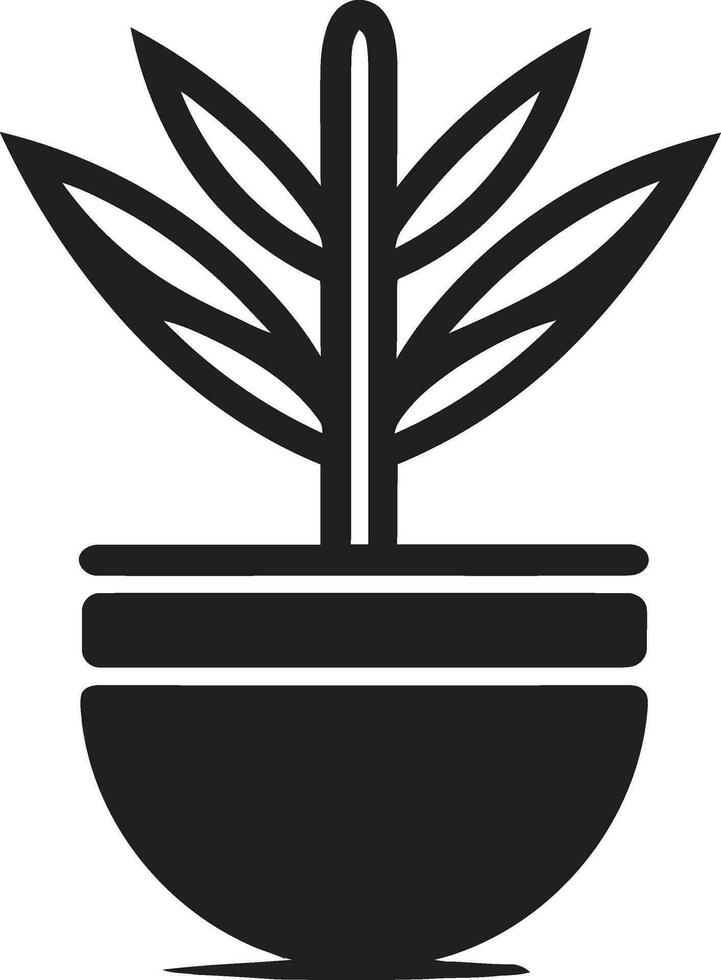 Garden Growth Emblematic Plant Icon Sustainable Splendor Logo Vector Icon