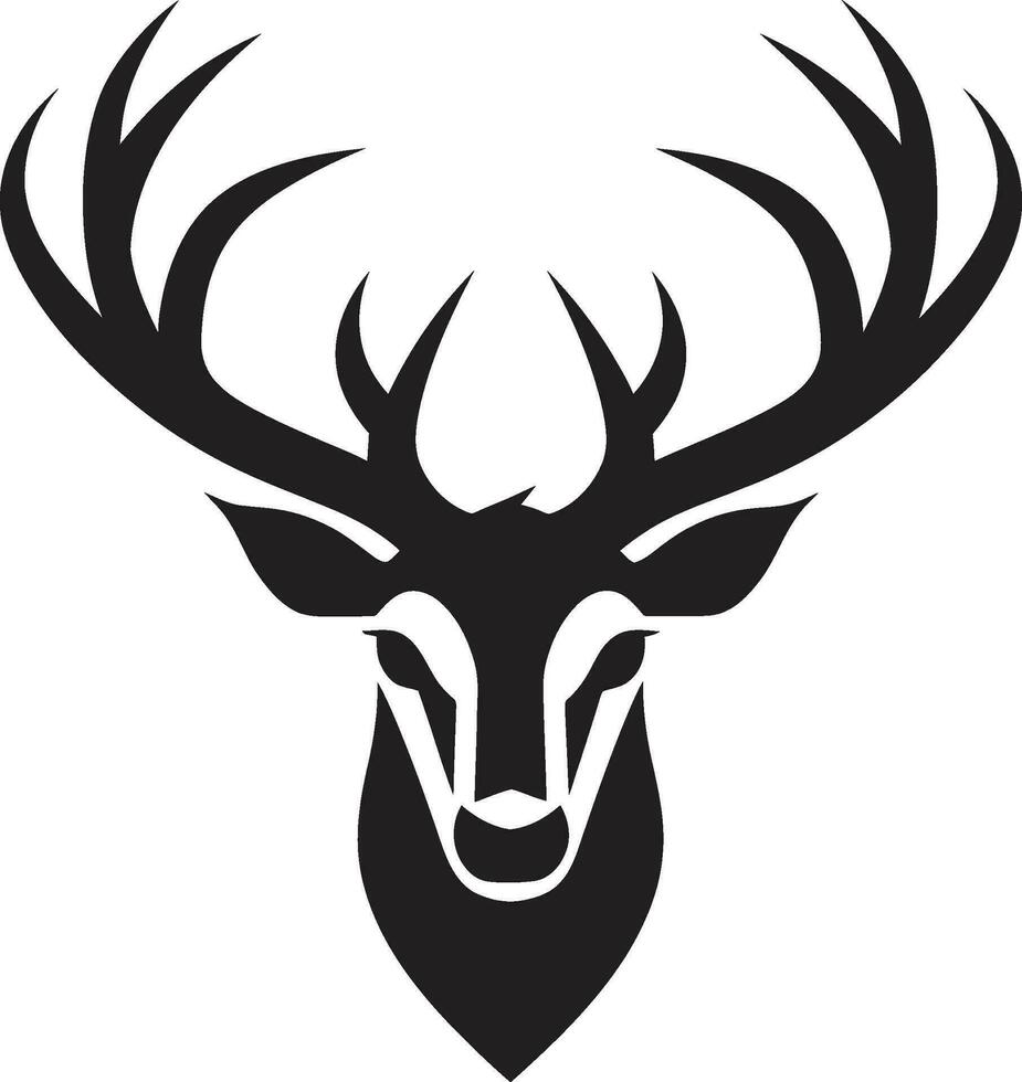 Antler Impressions Deer Head Emblem Vector Regal Symbol Deer Head Vector Illustration