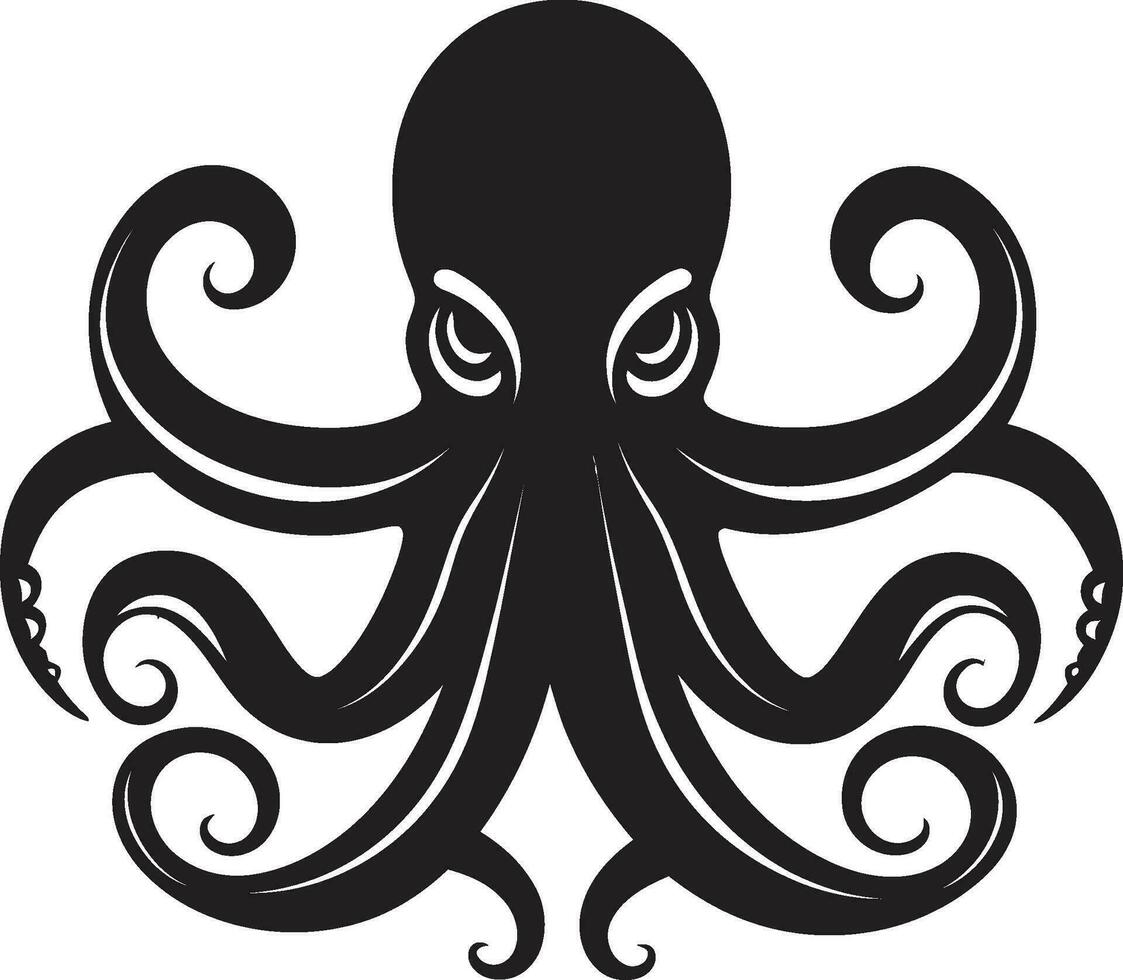 Inked Intricacy Octopus Icon Vector Marine Mosaic Octopus Logo Design