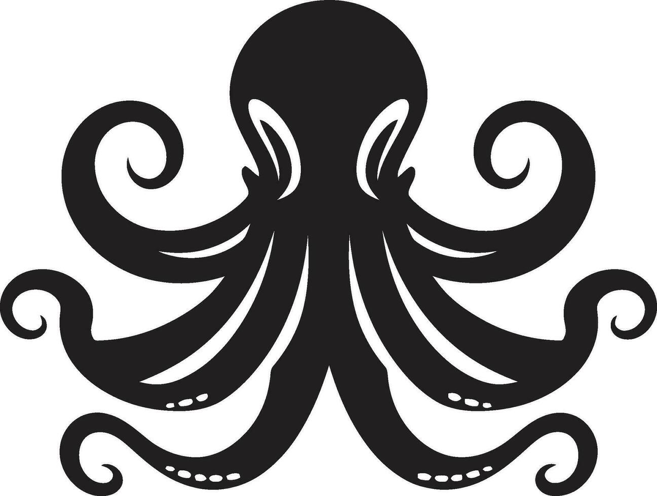 Deepwater Dynamics Octopus Emblem Design Inked Impressions Octopus Icon Vector