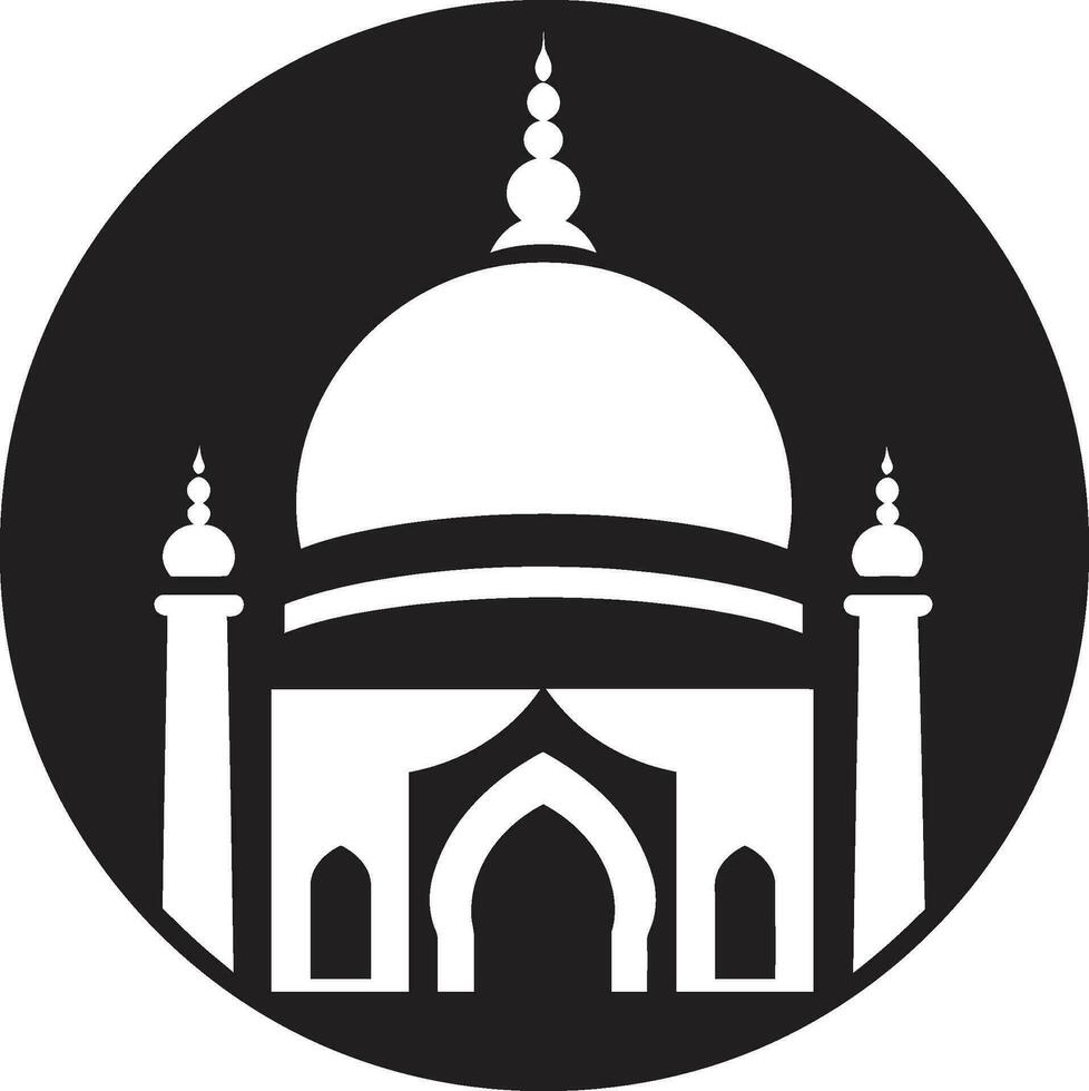 mezquita majestad emblemático logo vector sublime santuario mezquita icono diseño