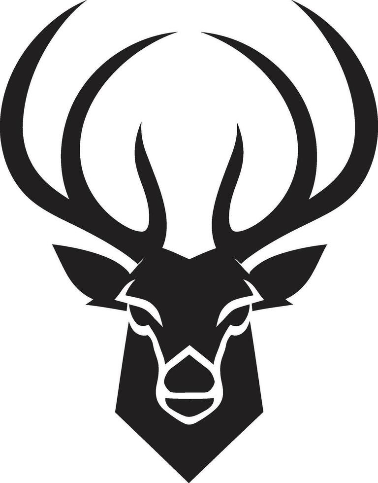 Elegant Wilderness Deer Head Emblem Vector Stag Serenity Deer Head Vector Artwork