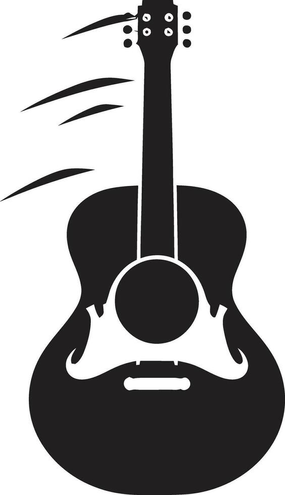 Fretboard Fantasia Emblematic Guitar Design Melodic Mosaic Vector Guitar Icon