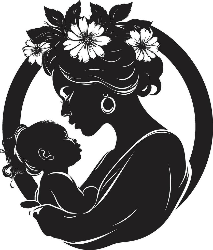 eterno enlace emblema de madres día querido conexión icónico diseño vector