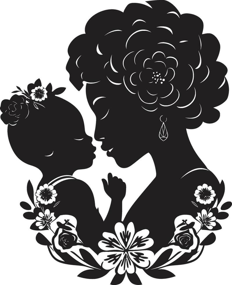 Heartfelt Harmony Logo Vector Icon Tender Ties Mothers Day Emblem