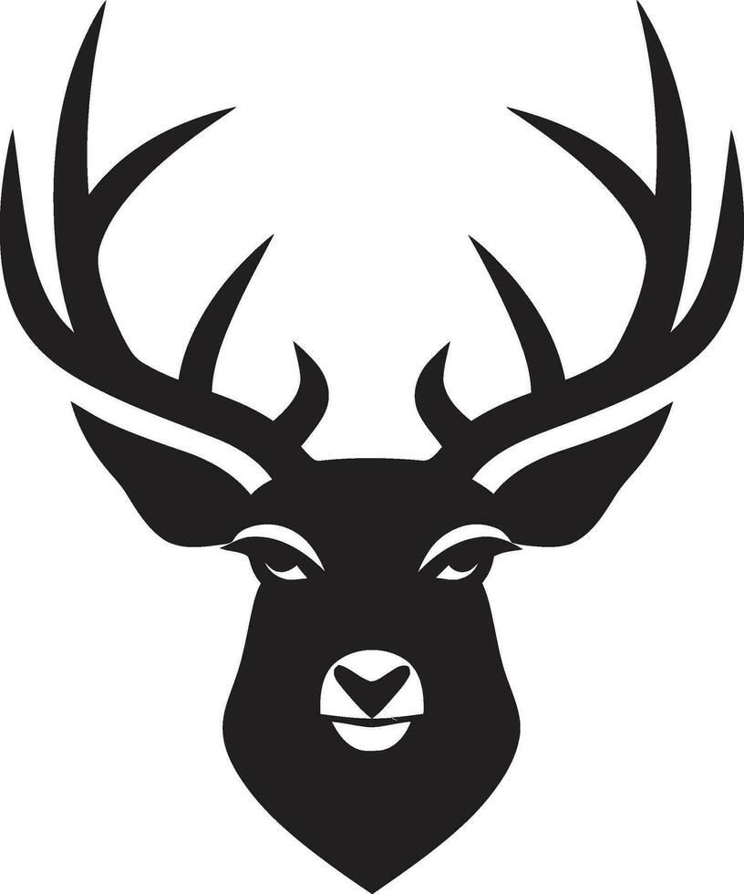 Stag Symbolism Deer Head Vector Icon Wild Stag Deer Head Logo Design Icon